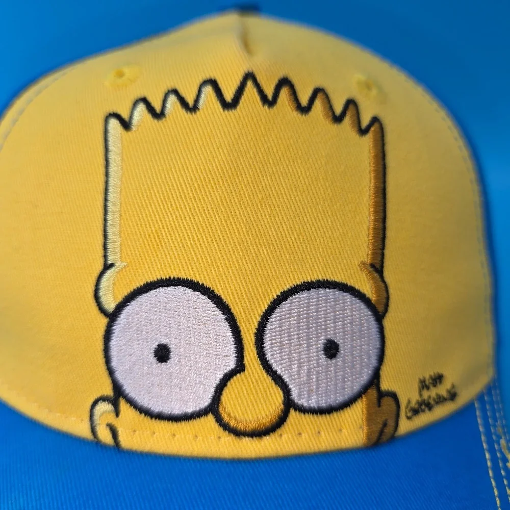 Universal Studios The Simpsons Bart Simpson Youth Hat Blue Yellow Baseball Cap